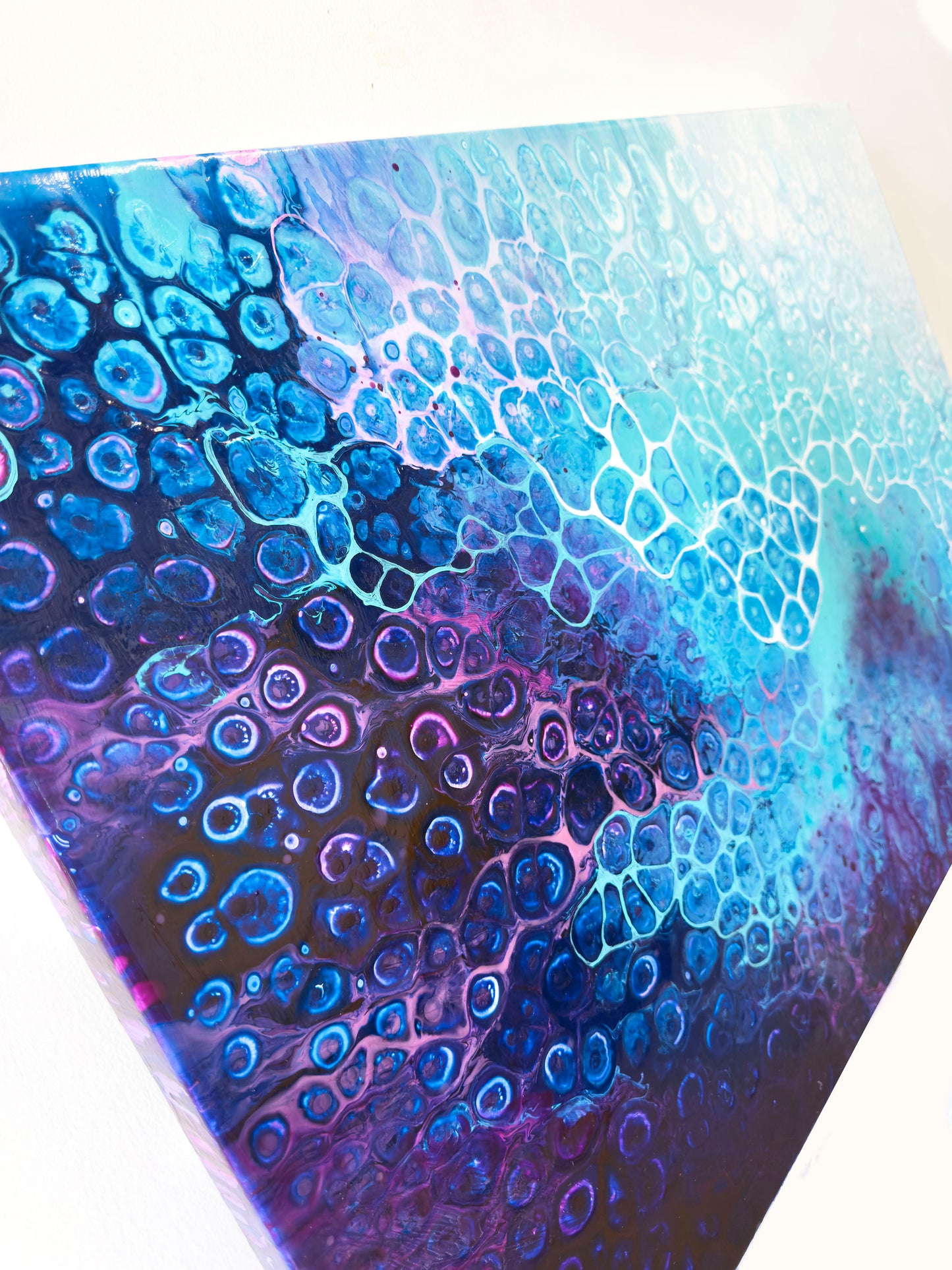 Colorful abstract painting on a canvas
