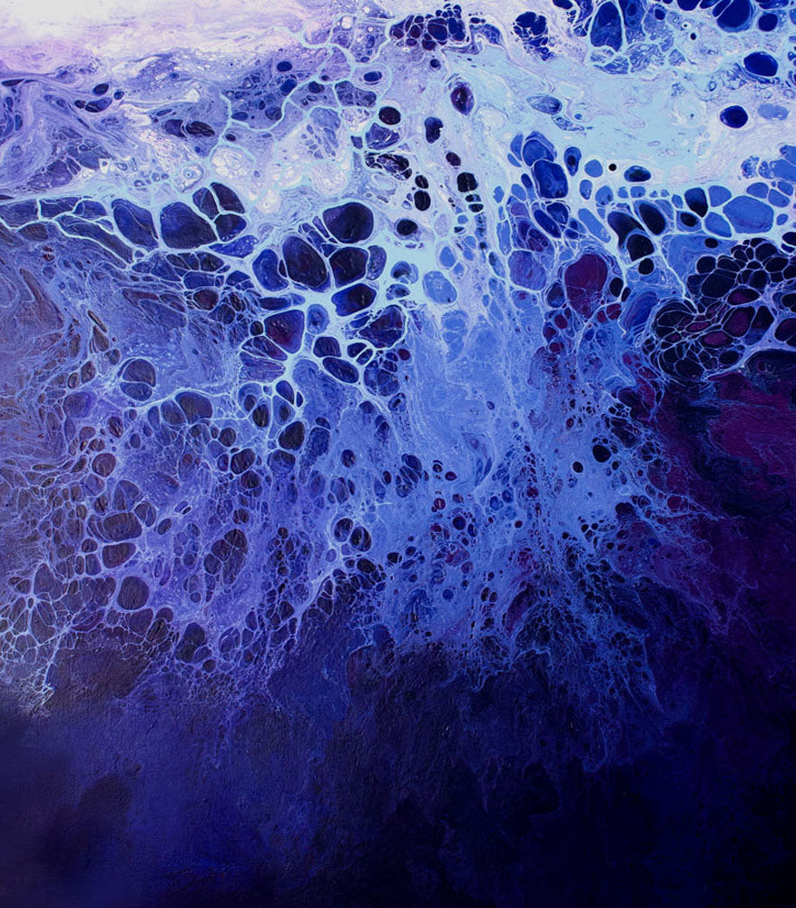 abstract fluid painting purple fluid art