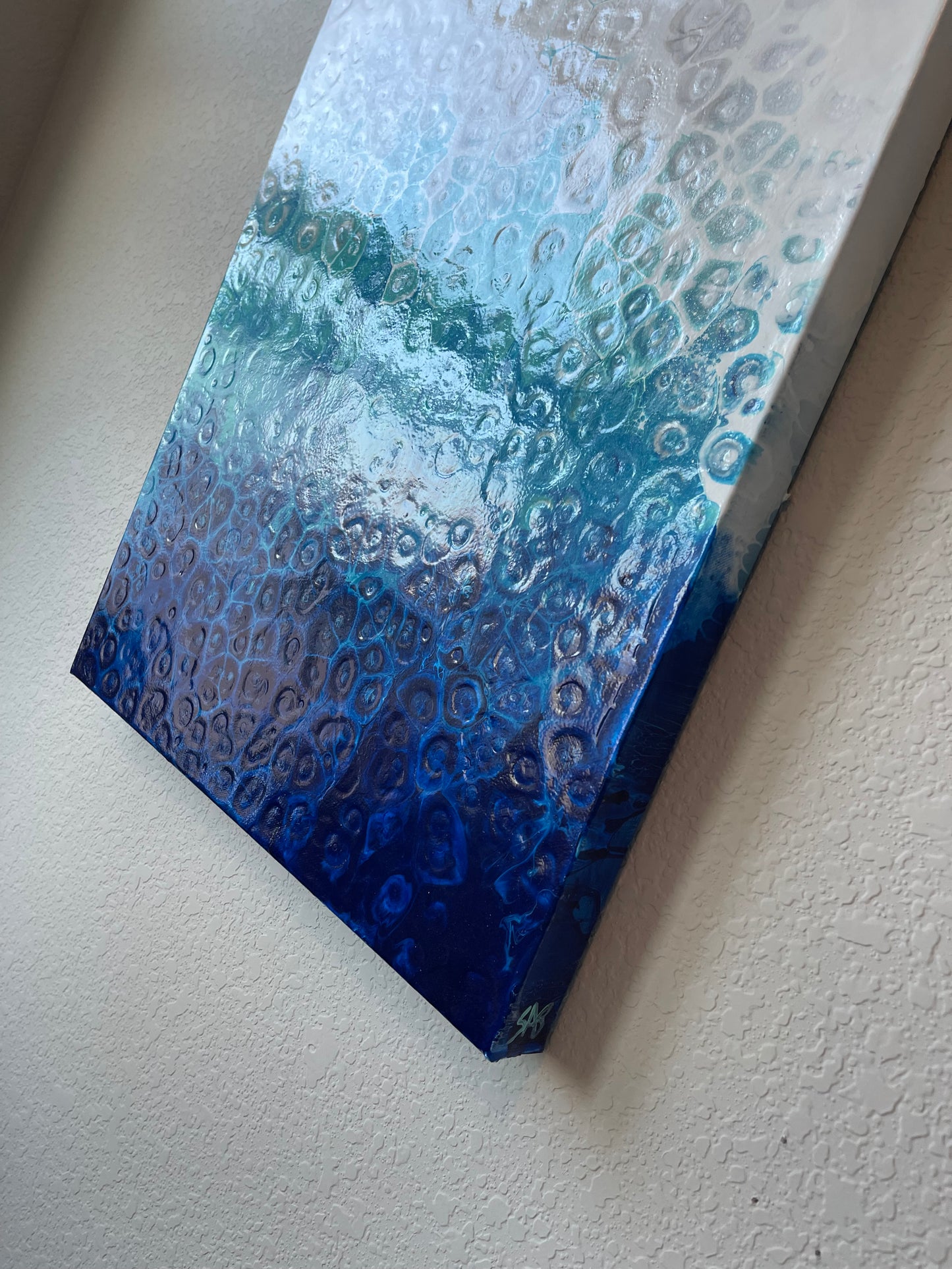 abstract ocean art blue fluid painting abstract fluid blue painting, abstract art, home decor, wall art