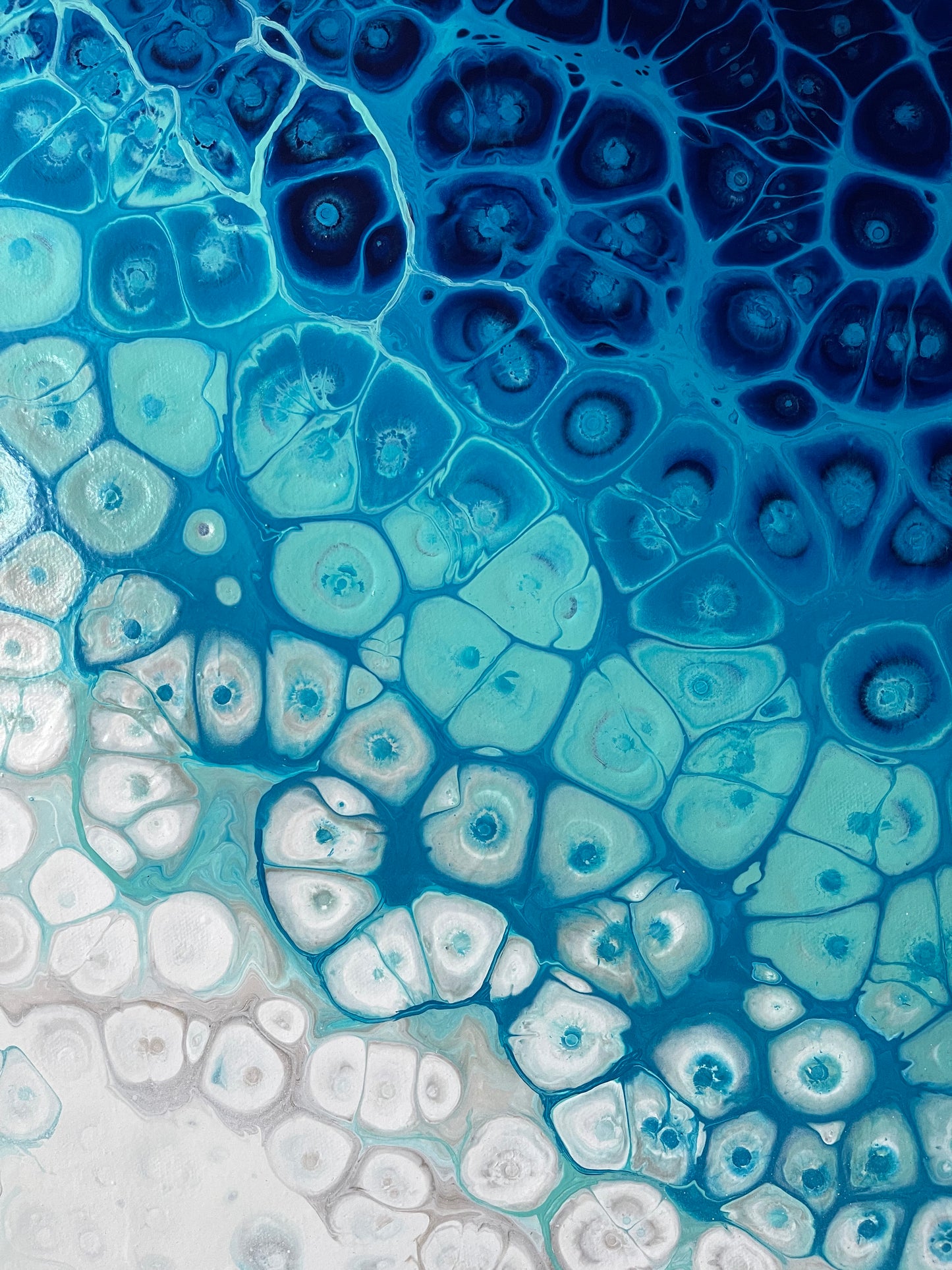 abstract ocean art blue fluid painting wall art home decor