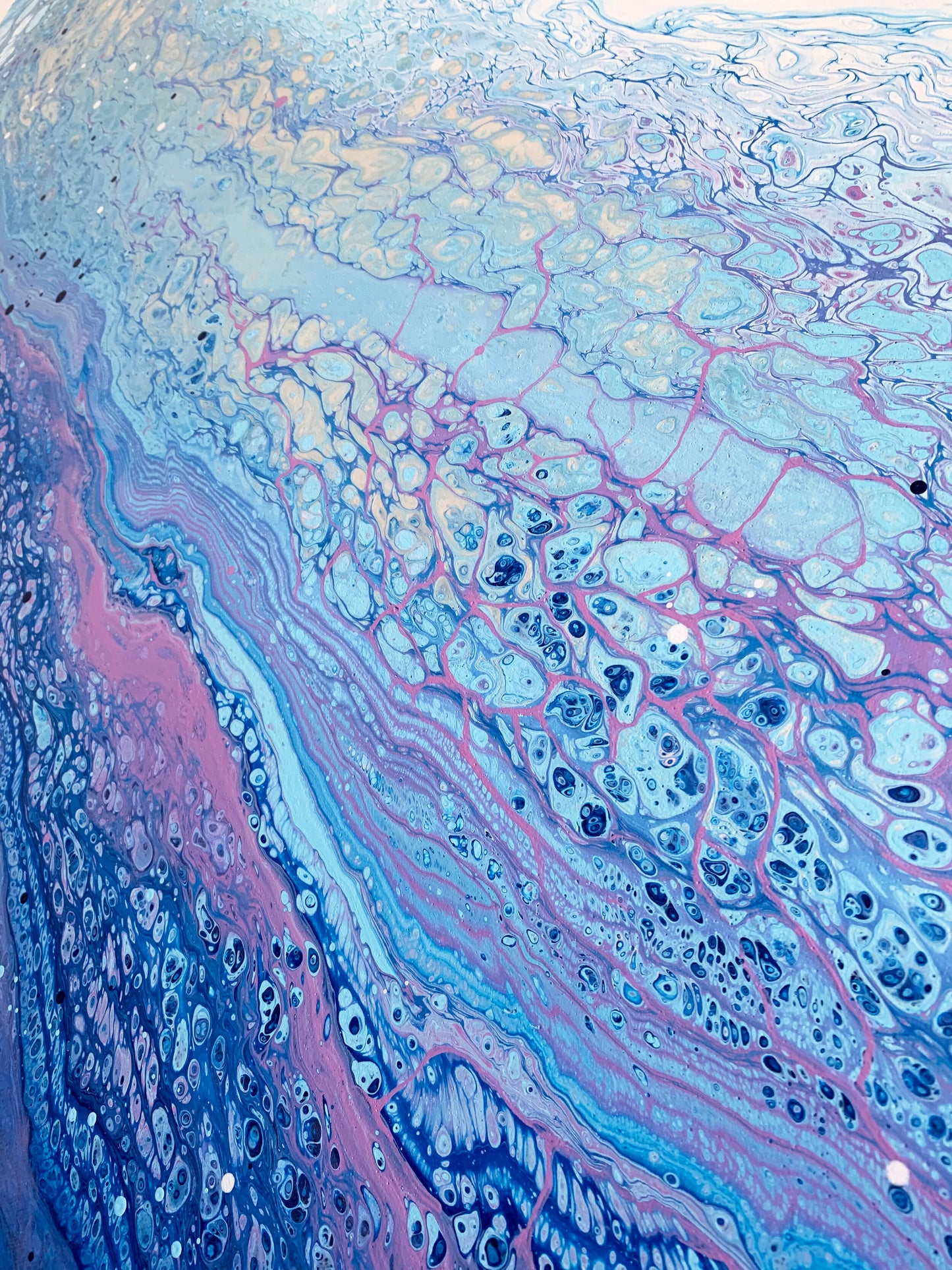 abstract ocean art blue fluid painting wall art home decor