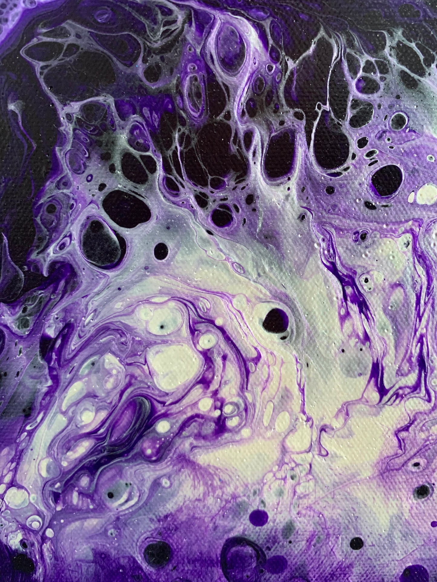abstract ocean art purple fluid painting wall art home decor