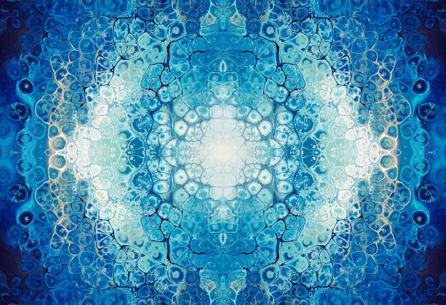 abstract ocean art blue fluid painting wall art home decor