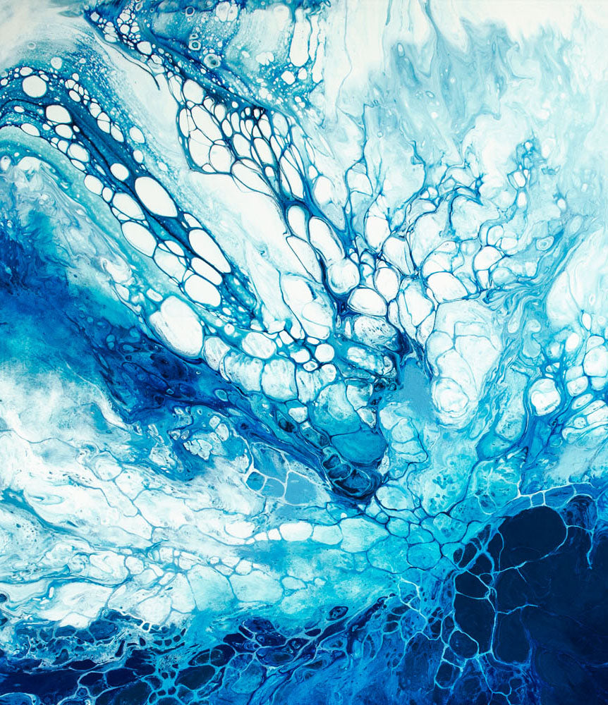 abstract fluid painting abstract ocean art 