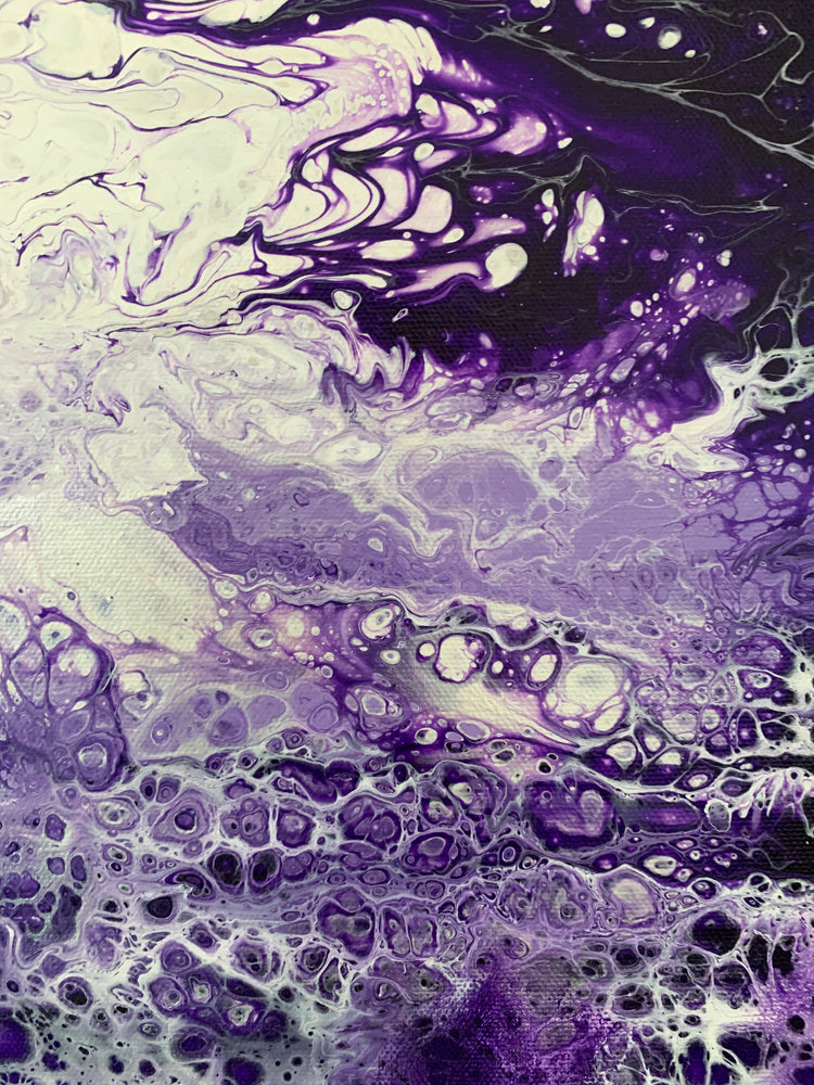 abstract art purple fluid painting 